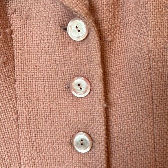 Banana Republic 100% Wool Pink Knee Length Lined Coat in Womens Size XS - Picture 4 of 7